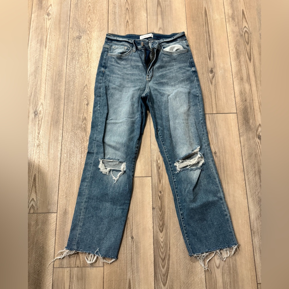 Flying Monkey Blue Distressed Boyfriend Jeans
